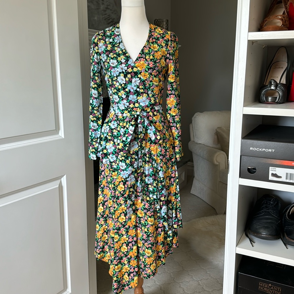 NWT Maje Floral Midi Dress sz 1 US 0-2